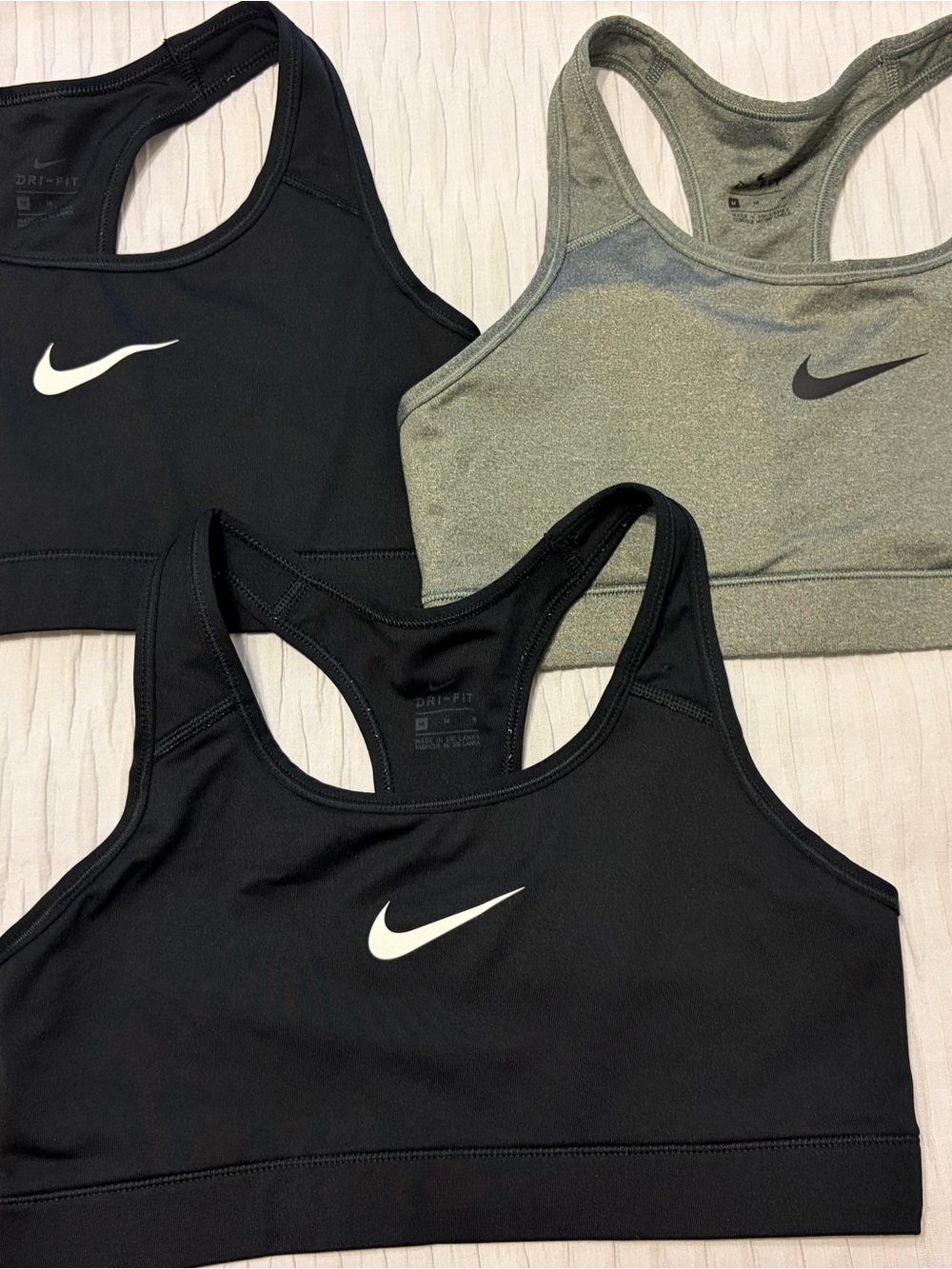 Nike Women's Racerback Dri-FIT Sports Bras - Black & Grey